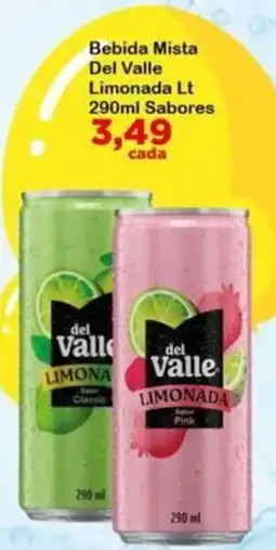 Chama Supermercados Bebida Mista Del Valle Limonada Lt oferta