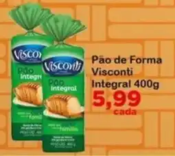 Chama Supermercados Pão de Forma Visconti Integral oferta