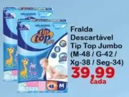Chama Supermercados Fralda descartável tip top jumbo oferta