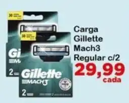 Chama Supermercados Carga Gillette Mach3 Regular oferta