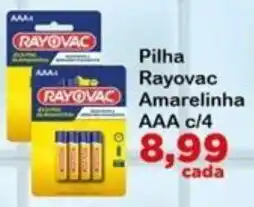Chama Supermercados Pilha rayovac amarelinha aaa oferta