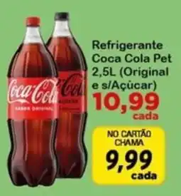 Chama Supermercados Refrigerante coca cola pet original e s/ açucar oferta