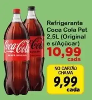 Refrigerante coca cola pet original e s/ açucar