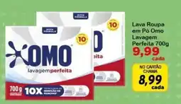 Chama Supermercados Lava Roupa em Pó Omo Lavagem Perfeita oferta