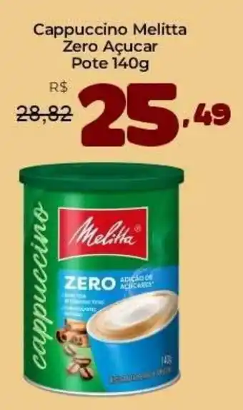 Cappuccino melitta zero açucar