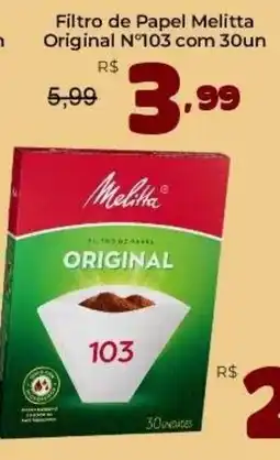 Unicompra Filtro de papel melitta original n°103 oferta