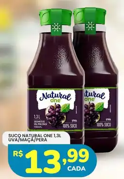 Supermercado Bergamini suco natural one 1,3l uva/maça/pera oferta