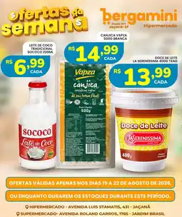 Supermercado Bergamini Leite de coco tradicional sococo oferta