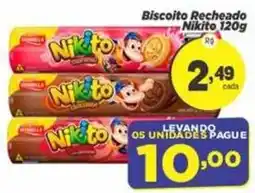 Amarelinha Supermercados Biscoito recheado nikito oferta