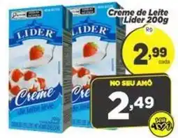 Amarelinha Supermercados Creme de Leite Lider oferta