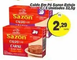 Amarelinha Supermercados Sazon caldo de carne oferta