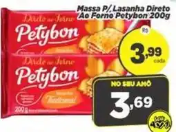 Amarelinha Supermercados Massa p/ lasanha direto ao forno petybon oferta