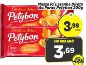 Amarelinha Supermercados Massa p/ lasanha direto ao forno petybon oferta