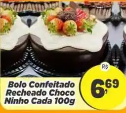 Amarelinha Supermercados Bolo Confeitado Recheado Choco Ninho Cada 100g oferta