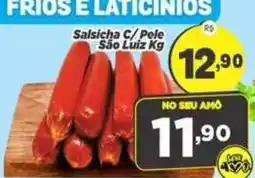 Amarelinha Supermercados Salsicha C/ Pele São Luiz Kg oferta