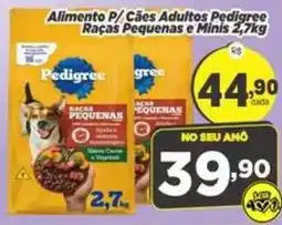 Amarelinha Supermercados Alimento p/ Cães Adultos Pedigree Raças Pequenas e Minis oferta