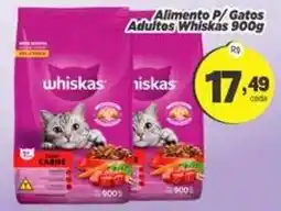 Amarelinha Supermercados Alimento P/ Gatos Adultos Whiskas oferta