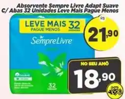 Amarelinha Supermercados Absorvente sempre livre adapt suave oferta