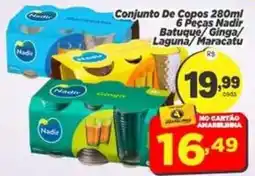 Amarelinha Supermercados Conjunto de copos 280ml oferta