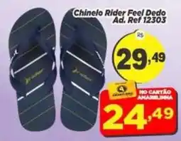 Amarelinha Supermercados Chinelo rider feel dedo oferta