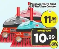 Amarelinha Supermercados Vassoura Varre Fácil V-35 Multiuso Condor oferta