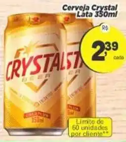 Amarelinha Supermercados Cerveja crystal oferta