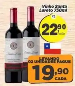 Amarelinha Supermercados Vinho Santa Loreto oferta