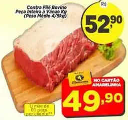 Amarelinha Supermercados Contra Filé Bovino oferta