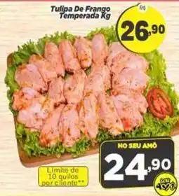 Amarelinha Supermercados Tulipa de frango temperada kg oferta