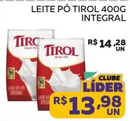 Lider Atacadista Leite pó tirol integral oferta