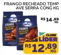 Lider Atacadista Frango recheado temp ave serra cong kg oferta