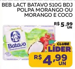 Lider Atacadista Beb lact batavo 510g bdj polpa morango ou morango e coco oferta
