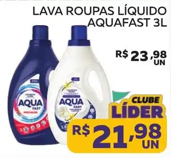 Lider Atacadista Lava roupas líquido aquafast 3l oferta