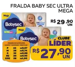 Lider Atacadista Fralda baby sec ultra mega oferta