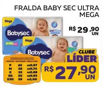 Lider Atacadista Fralda baby sec ultra mega oferta