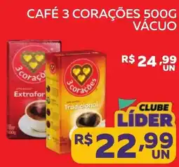 Lider Atacadista Café 3 corações oferta