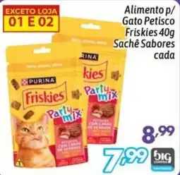 Supermercados Big Compra Alimento p/ Gato Petisco Friskies 40g oferta