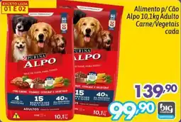 Supermercados Big Compra Alimento p/ Cão Alpo 10,1kg Adulto Carne/Vegetais oferta