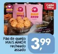 Supermercados Nori Pão de queijo MAIS AMOR recheado assado oferta