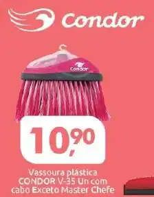 Supermercados Nori Vassoura plástica condor v-35 un com cabo exceto master chefe oferta