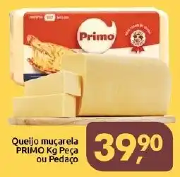 Supermercados Nori Queijo muçarela primo kg peça ou pedaço oferta