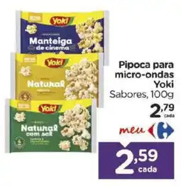 Carrefour Pipoca para micro-ondas Yoki Sabores oferta