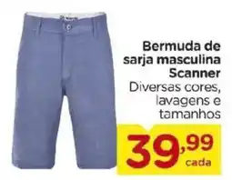 Carrefour Bermuda de sarja masculina scanner oferta