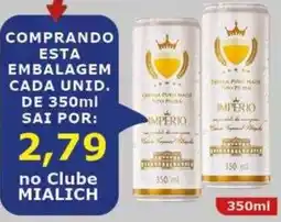 Mialich Supermercados Cerveja Puro Malte Império oferta