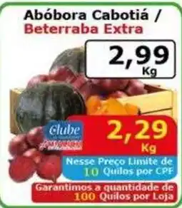 Mialich Supermercados Abóbora Cabotiá / Beterraba Extra oferta