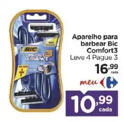 Carrefour Aparelho para barbear bic comfort3 oferta