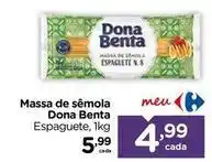 Carrefour Dona benta - massa de sêmola oferta