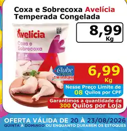Mialich Supermercados Coxa e sobrecoxa avelícia temperada congelada oferta