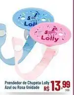 Lolly - prendedor de chupeta azul ou rosa unidade