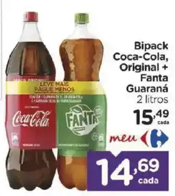 Carrefour Bipack coca-cola, original + fanta guaraná oferta